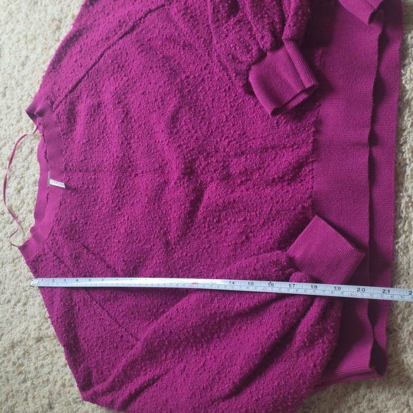 Free People Vibrant Pink Crew Neck Sweater - Picture 3 of 7